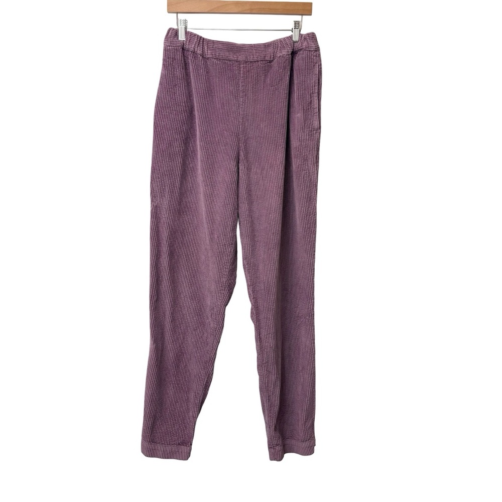 CP Shades Sausalito Purple Corduroy Pants Pull On 100% Cotton Size Large